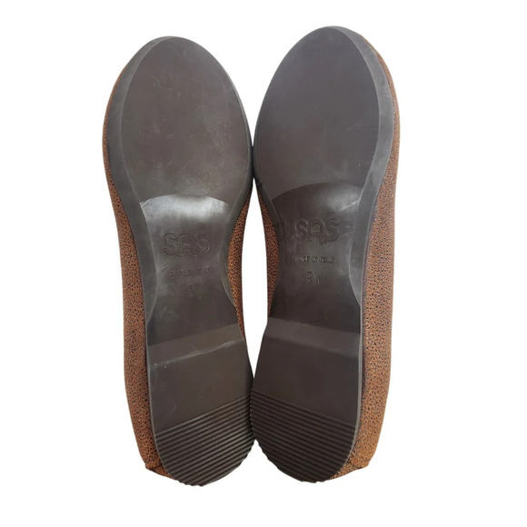 SAS Brown Lacey Slip On Loafers Womens 9W - Picture 5 of 9